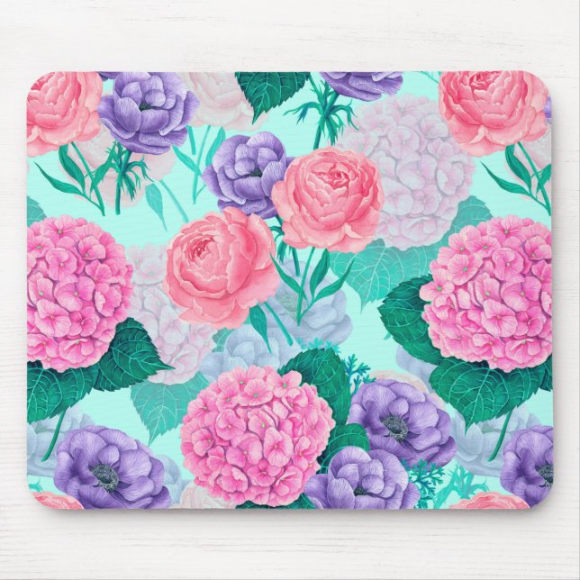 Frühlingsgarten Wasserfarbe 2 Mousepad (Vorne)