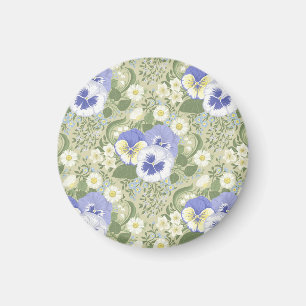 Frühlingsgartenblumen auf Salbei Magnet