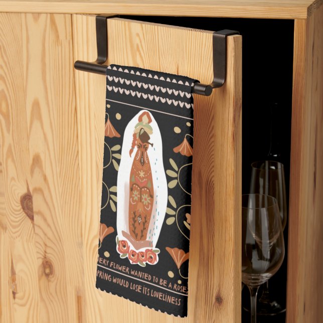 Frühlingsgartenkunst Geschirrtuch (Drittel gefaltet)