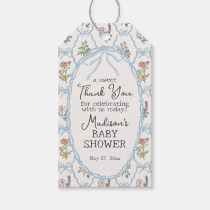 Frühlingsgartenparty Pastell Blumen Baby Shower Geschenkanhänger