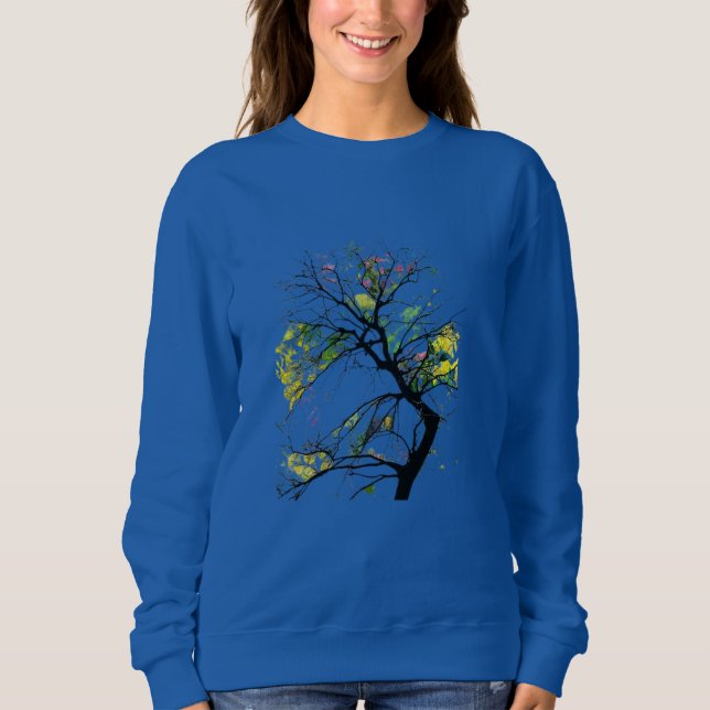 „Frühlingsgeflüster“ „Der Baum, der in Col träumte Sweatshirt (Vorderseite)