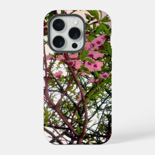 Frühlingsgeflüster: Wasserfarben-Rosa-Blütenbaum iPhone 15 Pro Hülle