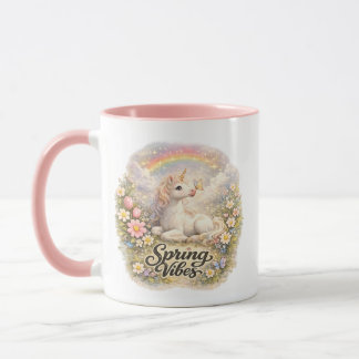 Frühlingsgefühle Einhorn Tasse | Pastell Cottage f
