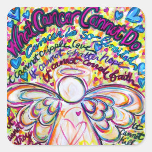 Frühlingsgel Was Krebs nicht kann Gedicht-Aufkleb Quadratischer Aufkleber