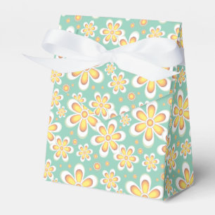 Frühlingsgelbe Blumen auf Grün Geschenkschachtel