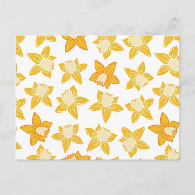 Frühlingsgelbe Narzisse Postkarte (Vorderseite)