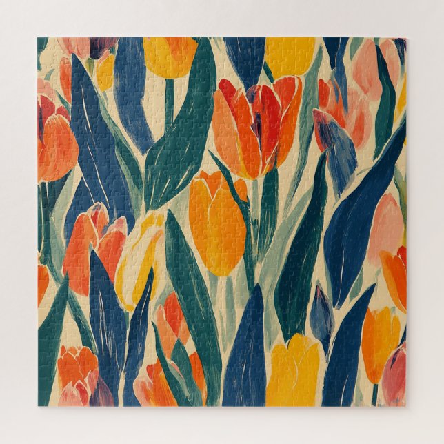 Frühlingsglanz der Tulpen Puzzle (Vertikal)