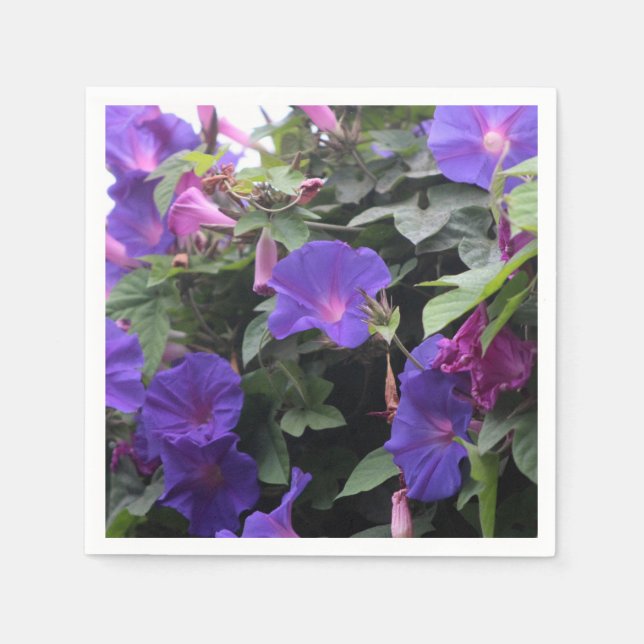 Frühlingsglorie in Blau Serviette (Vorderseite)