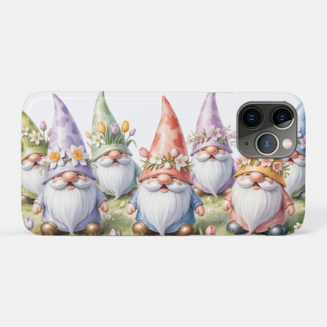 Frühlingsgnome auf einer Wiese Case-Mate iPhone Hülle (Rückseite (Horizontal))