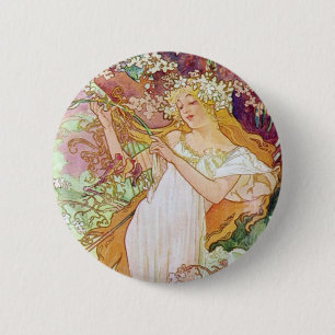Frühlingsgöttin Button