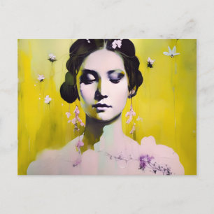 Frühlingsgöttin Yellows und Pinks Postkarte