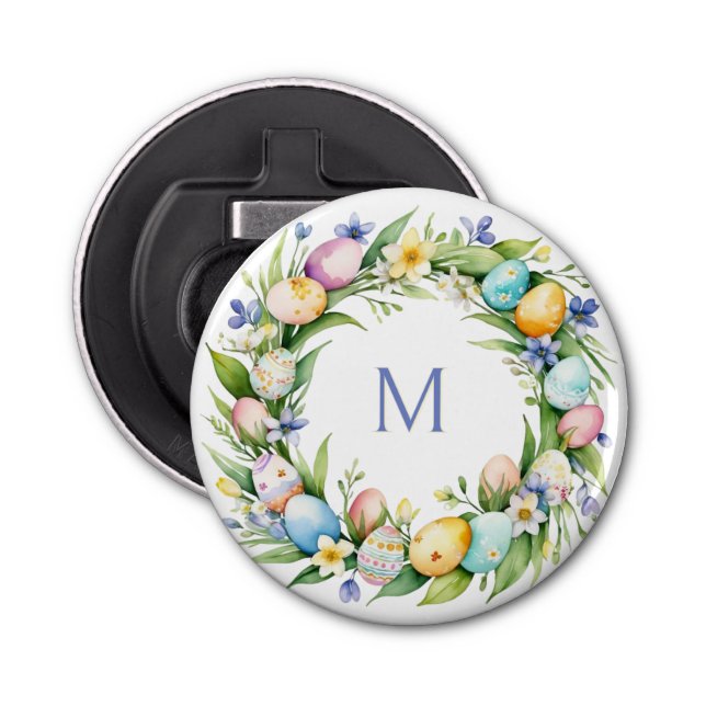 Frühlingsgras Pastell Whimsical Egs Osterfeier Flaschenöffner (Vorderseite)