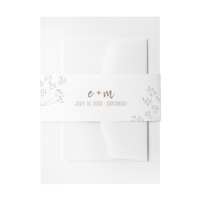 Frühlingsgrün-Hochzeit Einladungsbanderole (Vorderseite Beispiel)