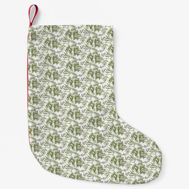 Frühlingsgrün  kleiner weihnachtsstrumpf (Vorderseite)