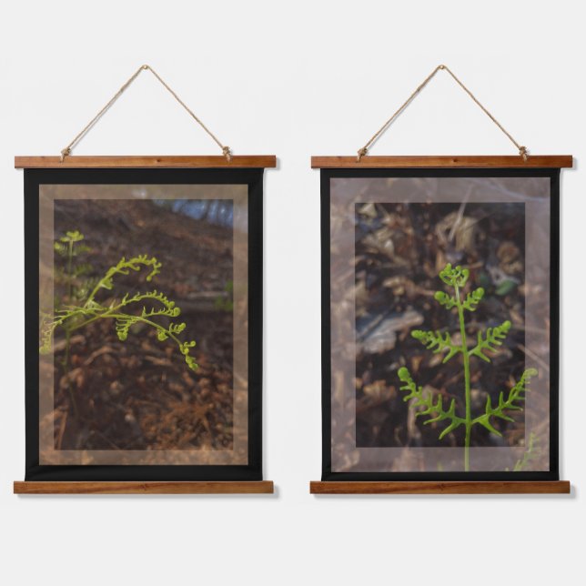 Frühlingsgrün  wandteppich mit holzrahmen (Doppelt)