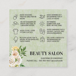 Frühlingsgrüne Nachsorgekarte Quadratische Visitenkarte