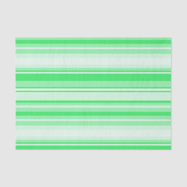 Frühlingsgrüne Streifen Seidenpapier (Vorderseite)