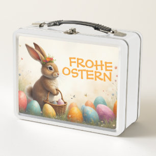 Frühlingsgrüß vom Osterhasen Metall Brotdose