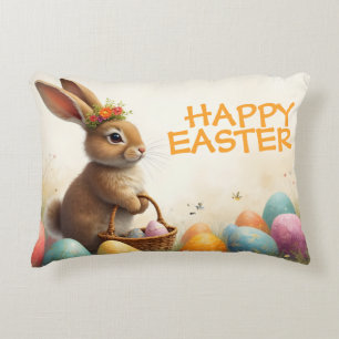 Frühlingsgrüße vom Osterhasen Dekokissen
