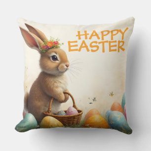 Frühlingsgrüße vom Osterhasen Kissen