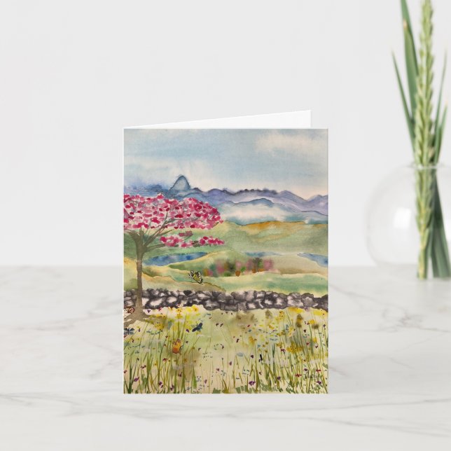 Frühlingsgrusskarte - Kollektion für vier Jahresze Karte (Vorderseite)