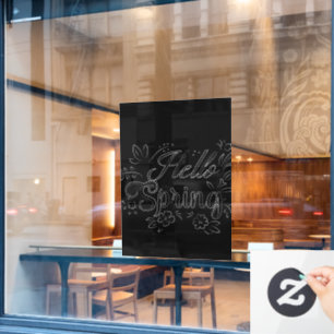 Frühlingsgrußschild fensteraufkleber