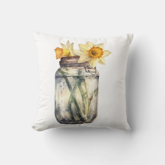 Frühlingshafte Blume Vase Kissen