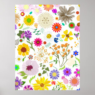 Frühlingshafte Blumenharmonie Poster