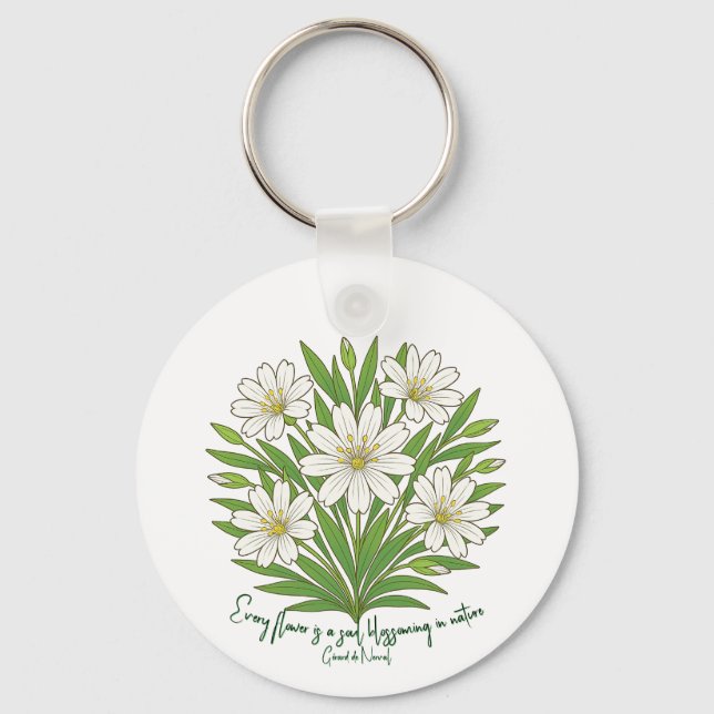 Frühlingshafte Blumenstimmung Schlüsselanhänger (Vorderseite)