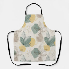 Frühlingshafte botanische All-Over-Print-Schürze Schürze