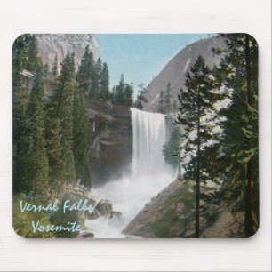 Frühlingshafte Fälle Vintager Yosemite Mousepad