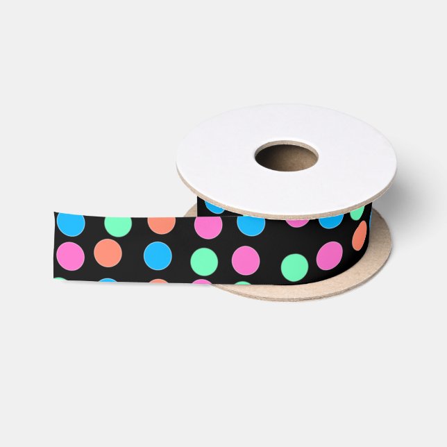 Frühlingshai auf schwarz satinband (Spule)