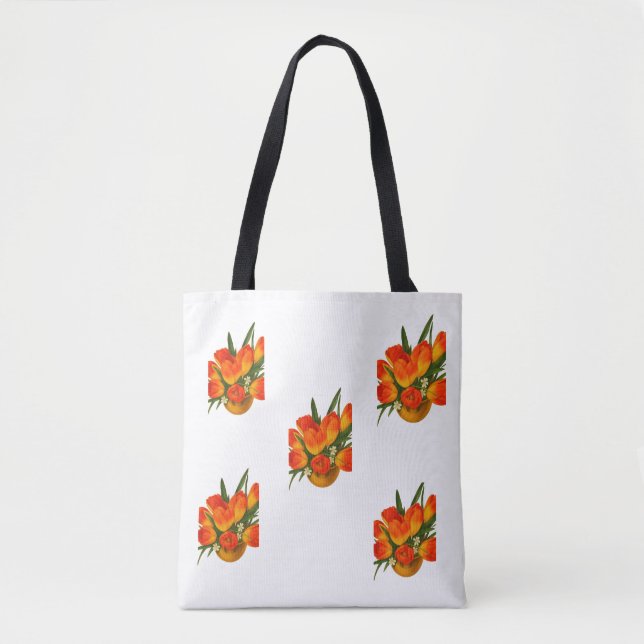Frühlingsharmonie – Orange und gelbe Tulpen (Vorderseite)