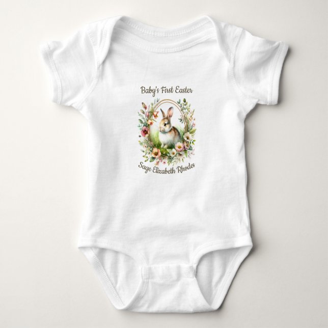 Frühlingshase Baby Strampler (Vorderseite)