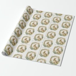 Frühlingshase im Kraut Geschenkpapier