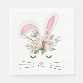 Frühlingshase mit rosa Ohren Serviette
