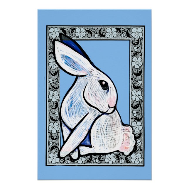 Frühlingshase Osterhase Ostara                  Poster (Vorderseite)