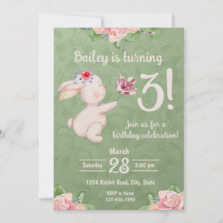 Frühlingshasen Einladung zum Geburtstag