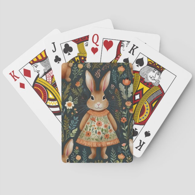 Frühlingshasen-Magie Spielkarten (Rückseite)