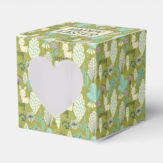 Frühlingshasen-Natur Geschenkschachtel (Vorderseite)
