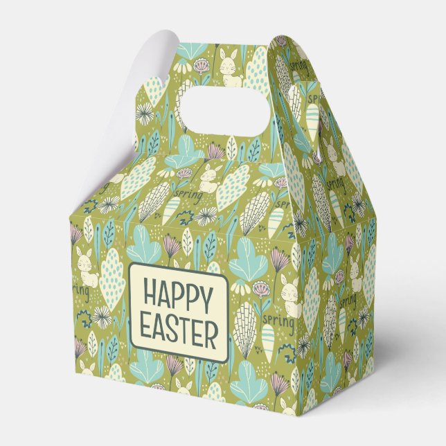 Frühlingshasen-Natur Geschenkschachtel (Vorderseite)