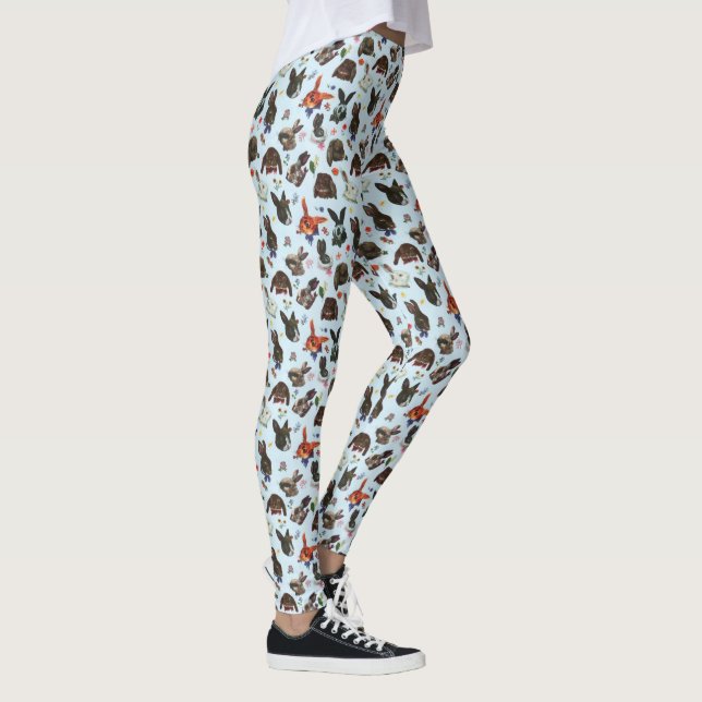 Frühlingshasen Wald Floral Leggings (Rechts)