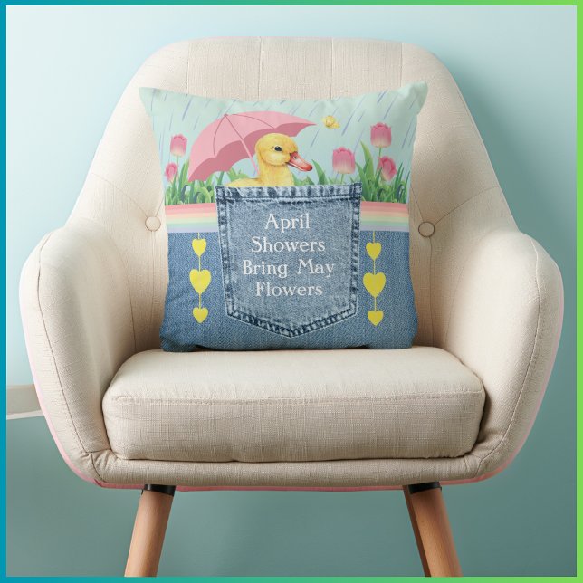 Frühlingshaube dekorative Kissen (Spring Duckling Decorative Pillow)
