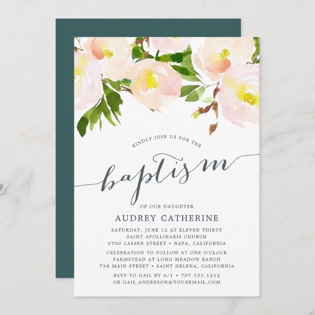 Frühlingshäute | Tauflanung Einladung (Vorne/Hinten)