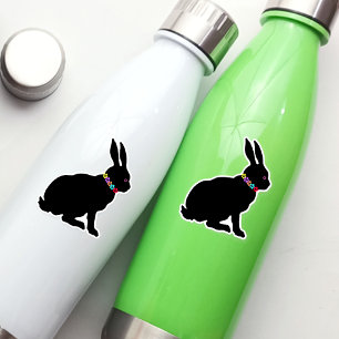 Frühlingsherberingring der Schwarzen Silhouette Bl Aufkleber