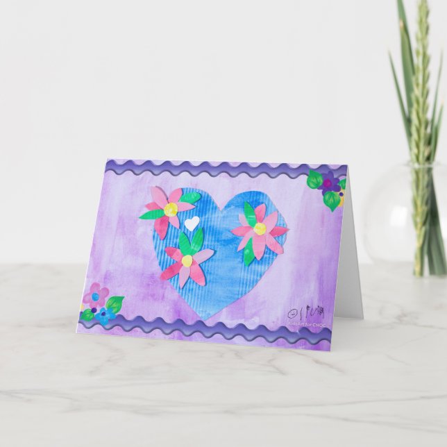 Frühlingsherz - Kinder Kunst für CHOC (Vorderseite)