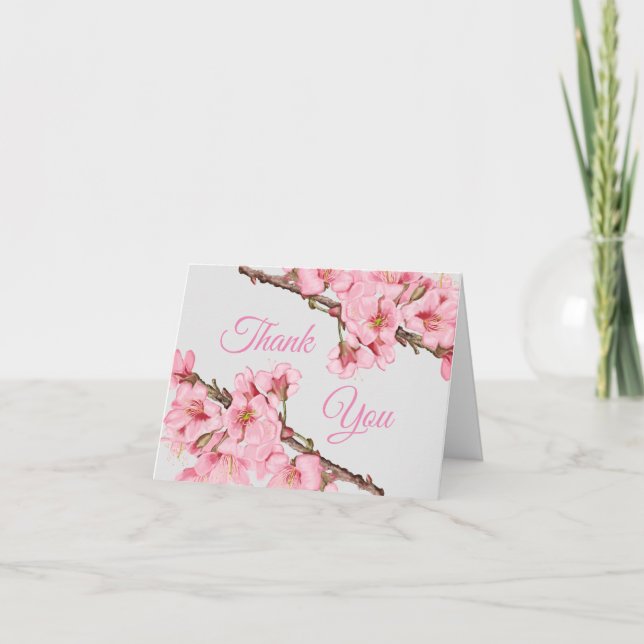 Frühlingshirschblüten Dankeskarte (Vorderseite)