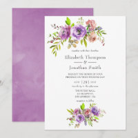 Frühlingshochzeit Wasserfarbenflora Einladung