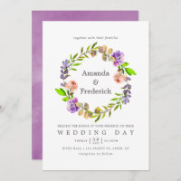 Frühlingshochzeit Wasserfarbenflora Einladung