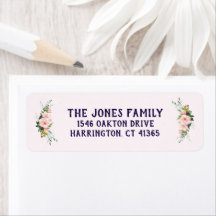 Frühlingshochzeiten Rücksendeadressen-Aufkleber Ro